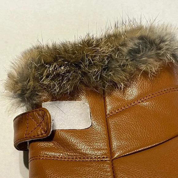 Comfy Kids KuBabby Faux Fur trim girls Ankle snow boots size 11M (30)color brown - Picture 10 of 12